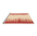 Sideview of Machine Washable Solid Orange Modern Area Rugs, wshabs3073org