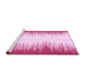 Sideview of Machine Washable Solid Pink Modern Rug, wshabs3073pnk