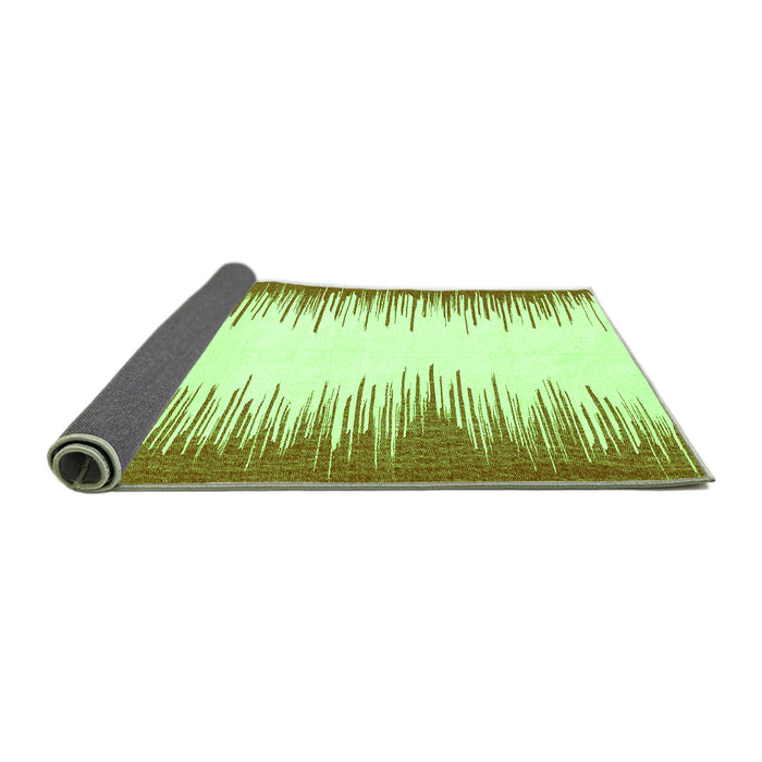 Sideview of Solid Green Modern Rug, abs3073grn