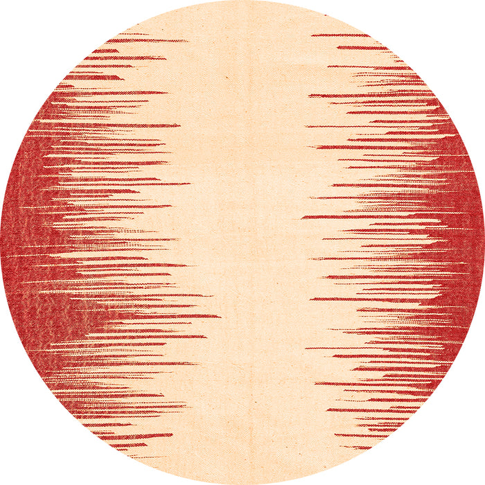 Round Solid Orange Modern Rug, abs3073org