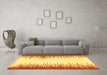 Machine Washable Solid Yellow Modern Rug in a Living Room, wshabs3073yw