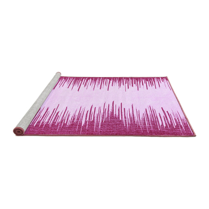 Sideview of Machine Washable Solid Purple Modern Area Rugs, wshabs3073pur