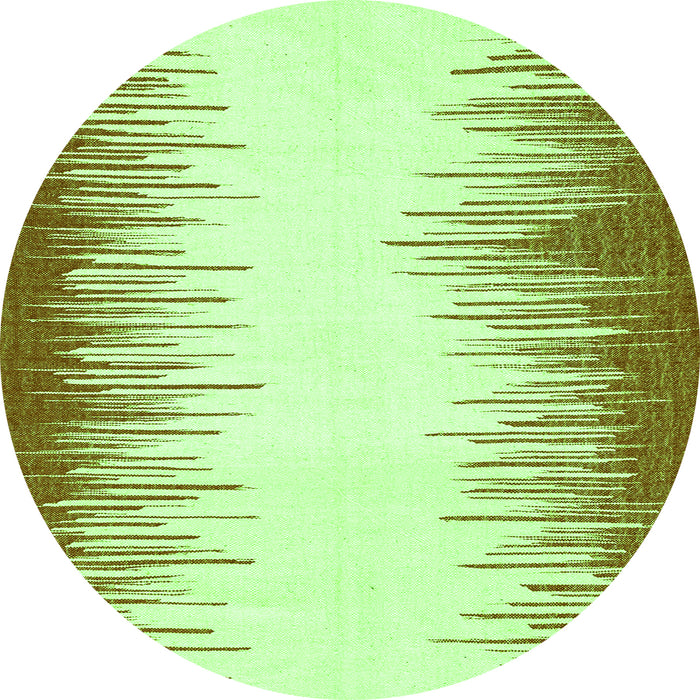 Round Solid Green Modern Rug, abs3073grn