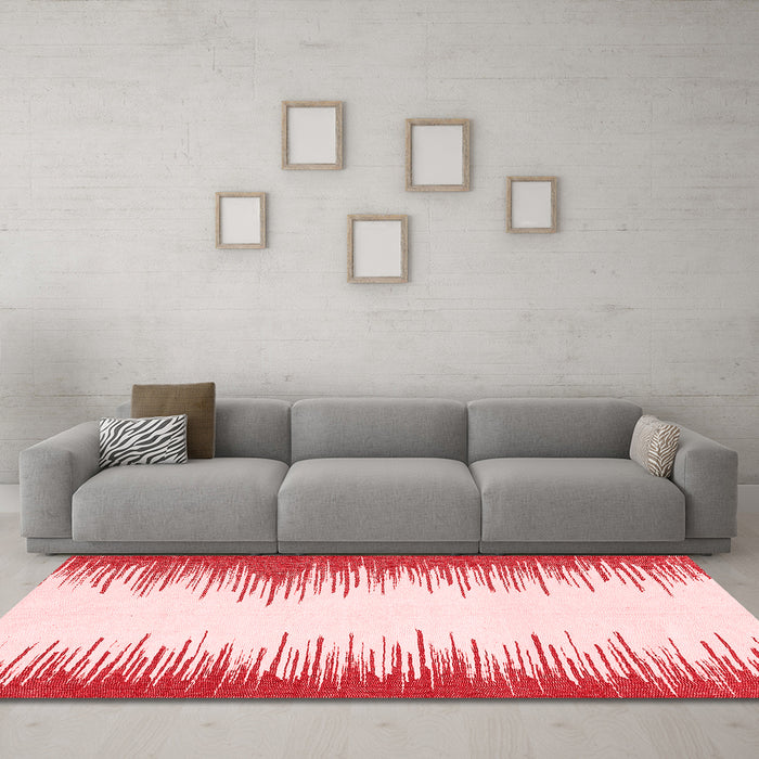 Modern Red Washable Rugs