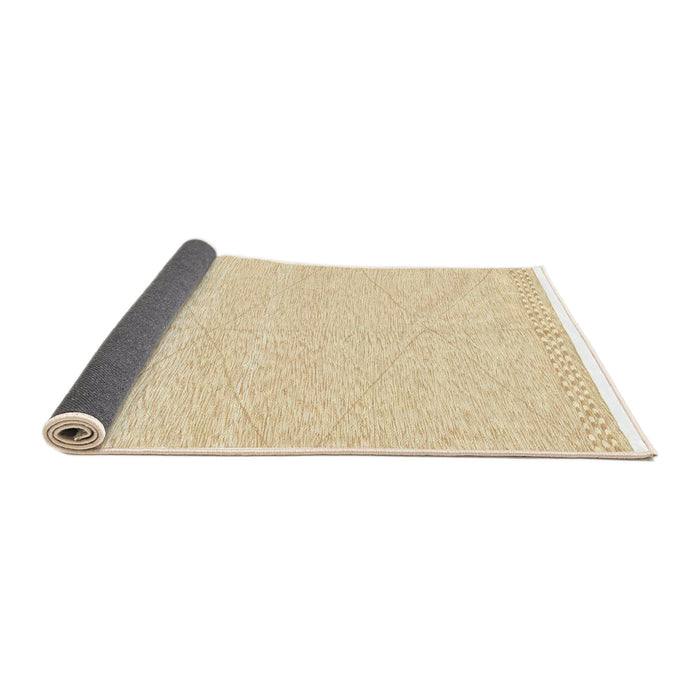 Sideview of Abstract Khaki Gold Solid Rug, abs3074
