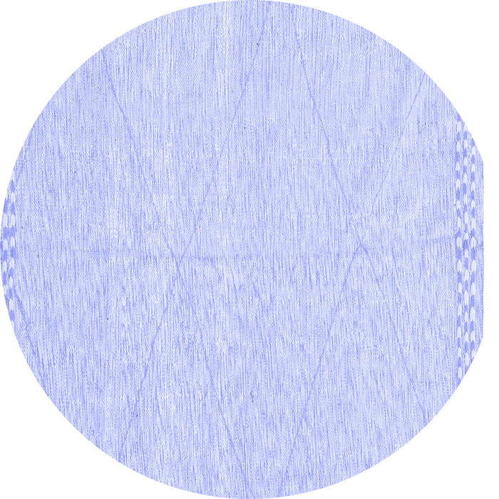 Round Solid Blue Modern Rug, abs3074blu