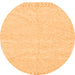 Round Solid Orange Modern Rug, abs3074org