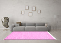 Machine Washable Solid Pink Modern Rug, wshabs3074pnk