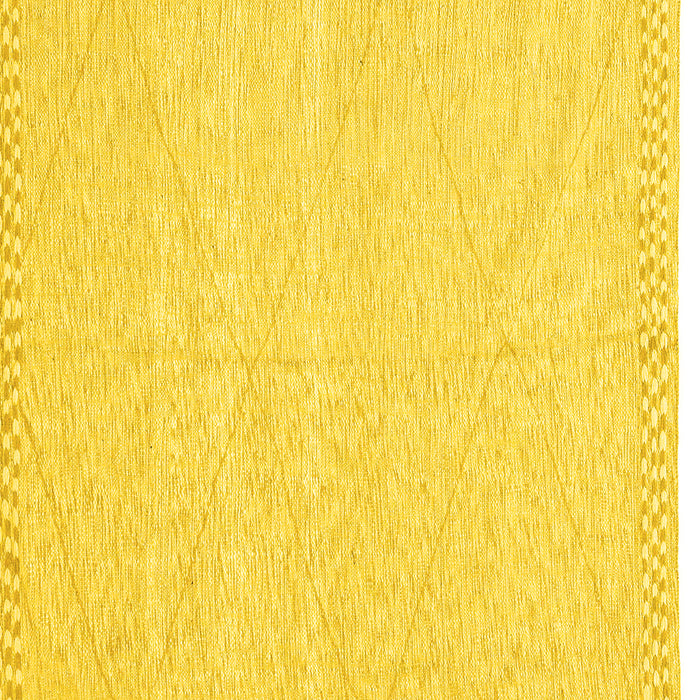 Square Solid Yellow Modern Rug, abs3074yw