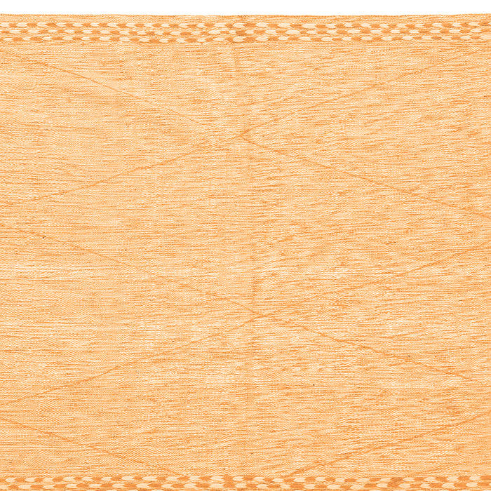 Square Machine Washable Solid Orange Modern Area Rugs, wshabs3074org