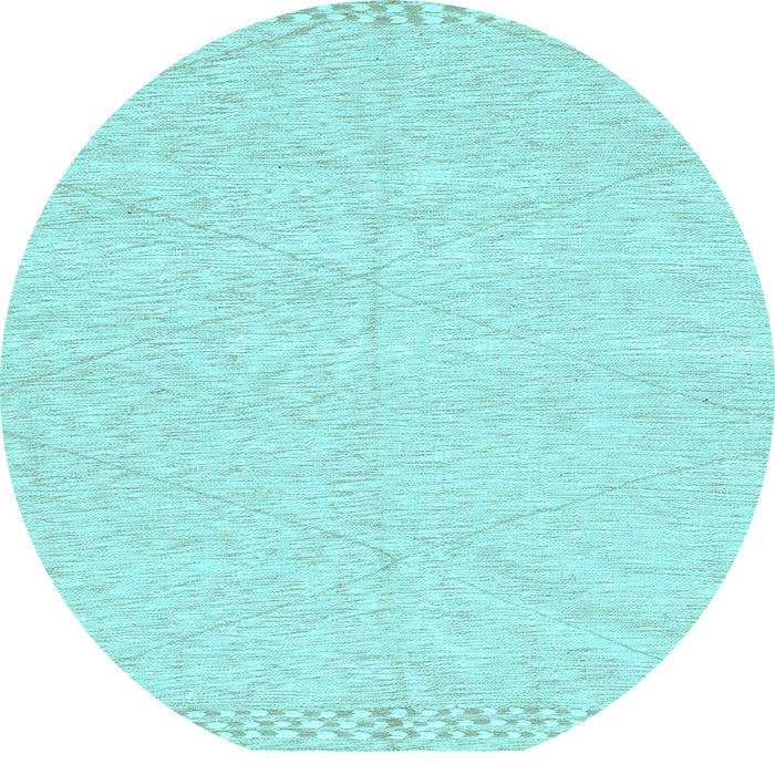Round Solid Light Blue Modern Rug, abs3074lblu