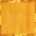 Square Abstract Yellow Modern Rug, abs3075yw