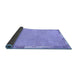 Sideview of Abstract Blue Modern Rug, abs3075blu