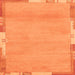 Square Machine Washable Abstract Orange Modern Area Rugs, wshabs3075org