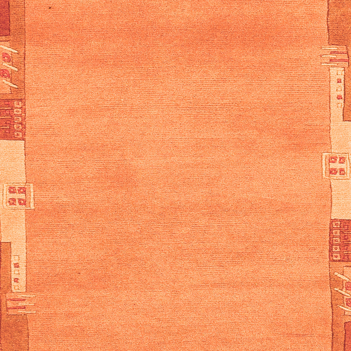 Machine Washable Abstract Orange Modern Area Rugs, wshabs3075org