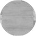 Round Machine Washable Abstract Gray Modern Rug, wshabs3075gry