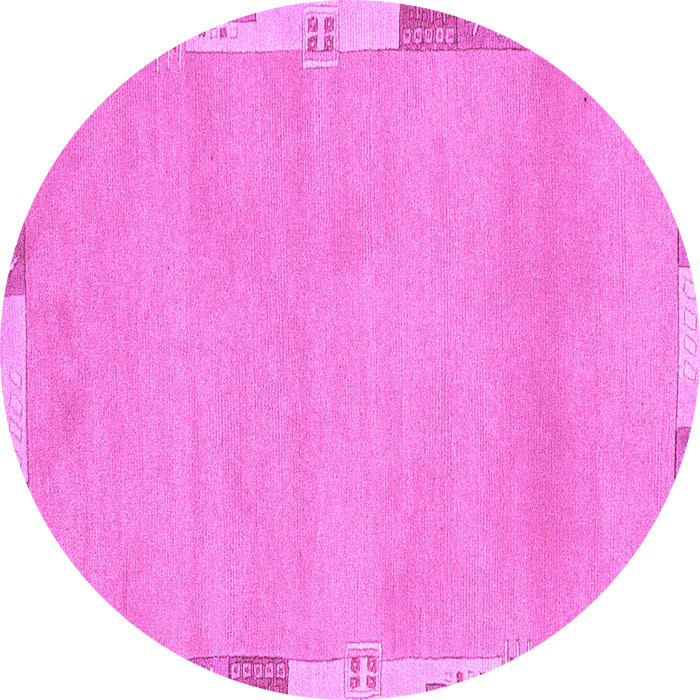 Round Abstract Purple Modern Rug, abs3075pur