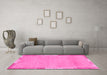 Machine Washable Abstract Pink Modern Rug in a Living Room, wshabs3075pnk