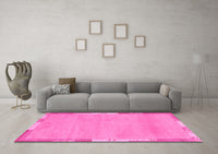 Machine Washable Abstract Pink Modern Rug, wshabs3075pnk