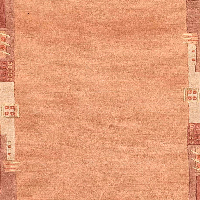 Machine Washable Abstract Orange Rug, wshabs3075