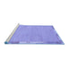 Sideview of Machine Washable Abstract Blue Modern Rug, wshabs3075blu