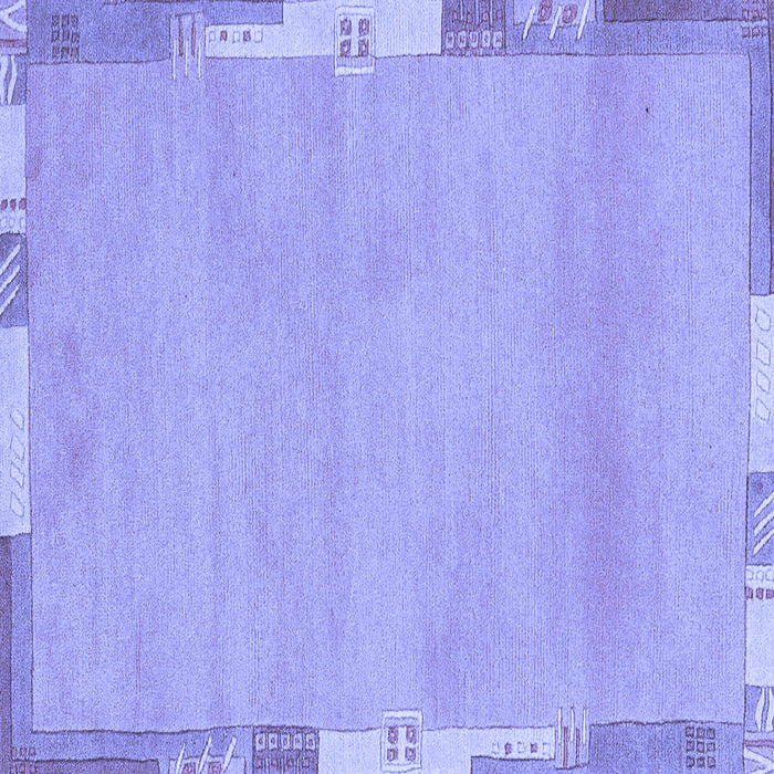 Square Abstract Blue Modern Rug, abs3075blu
