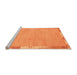 Sideview of Machine Washable Abstract Orange Modern Area Rugs, wshabs3075org