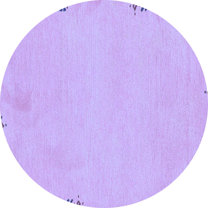 Round Abstract Blue Modern Rug, abs3076blu