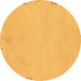 Round Abstract Brown Modern Rug, abs3076brn