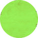 Round Abstract Green Modern Rug, abs3076grn