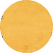 Round Abstract Orange Modern Rug, abs3076