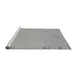 Sideview of Machine Washable Abstract Gray Modern Rug, wshabs3076gry