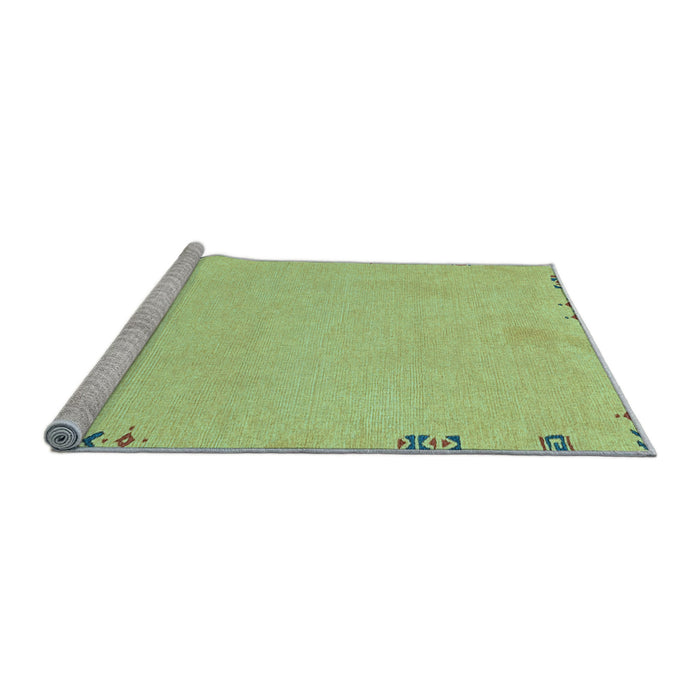 Sideview of Machine Washable Abstract Light Blue Modern Rug, wshabs3076lblu