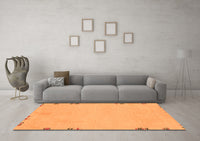 Machine Washable Abstract Orange Modern Rug, wshabs3076org