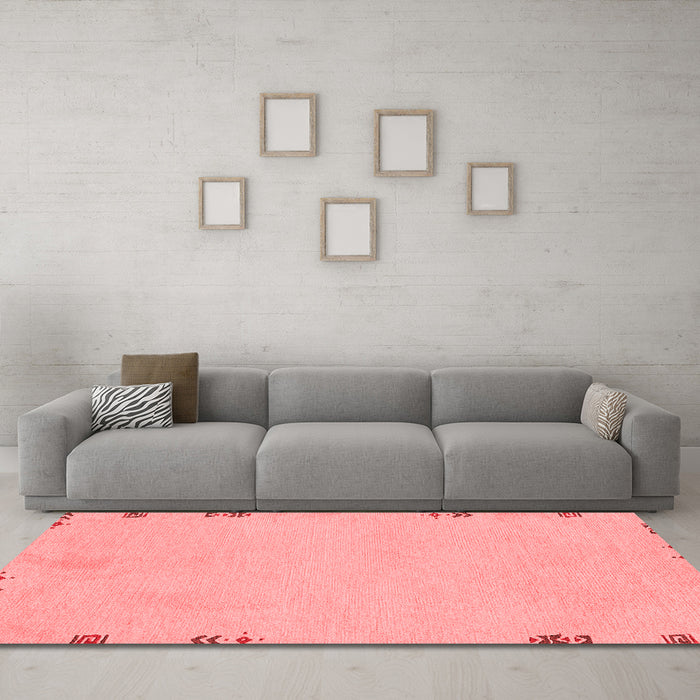 Modern Red Washable Rugs