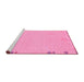 Sideview of Machine Washable Abstract Pink Modern Rug, wshabs3076pnk