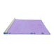 Sideview of Machine Washable Abstract Blue Modern Rug, wshabs3076blu