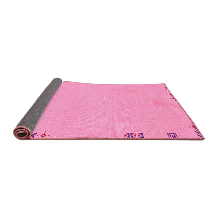 Sideview of Abstract Pink Modern Rug, abs3076pnk