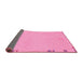 Sideview of Abstract Pink Modern Rug, abs3076pnk