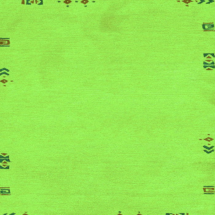 Square Abstract Green Modern Rug, abs3076grn