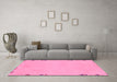 Machine Washable Abstract Pink Modern Rug in a Living Room, wshabs3076pnk