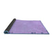 Sideview of Abstract Blue Modern Rug, abs3076blu