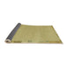 Sideview of Abstract Metallic Gold Modern Rug, abs3077