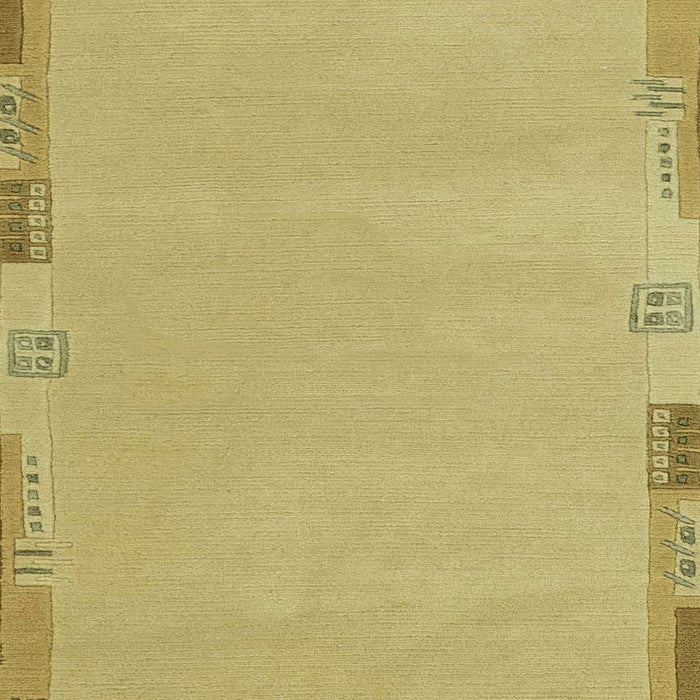 Machine Washable Abstract Metallic Gold Rug, wshabs3077