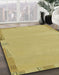 Abstract Metallic Gold Modern Rug in Family Room, abs3077