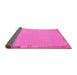 Sideview of Abstract Pink Modern Rug, abs3077pnk