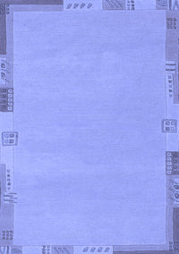 Abstract Blue Modern Rug, abs3077blu