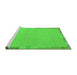 Sideview of Machine Washable Abstract Green Modern Area Rugs, wshabs3077grn