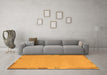 Machine Washable Abstract Orange Modern Area Rugs in a Living Room, wshabs3077org