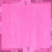 Square Abstract Pink Modern Rug, abs3077pnk